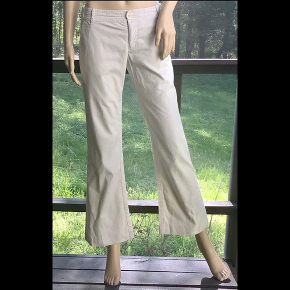 ⭐️HP⭐️MARC JACOBS ▪️Cream Cotton Pinstripe Pants - Picture 2 of 5